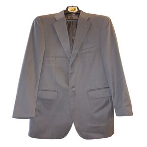 Men’s Cianni Cellini Extra Fine Gab Wool Suit - 38S/32W Olive Gray
